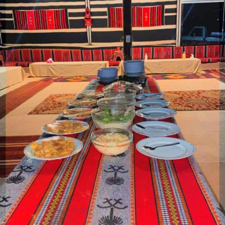 A delicious meal in our Wadi Rum camp