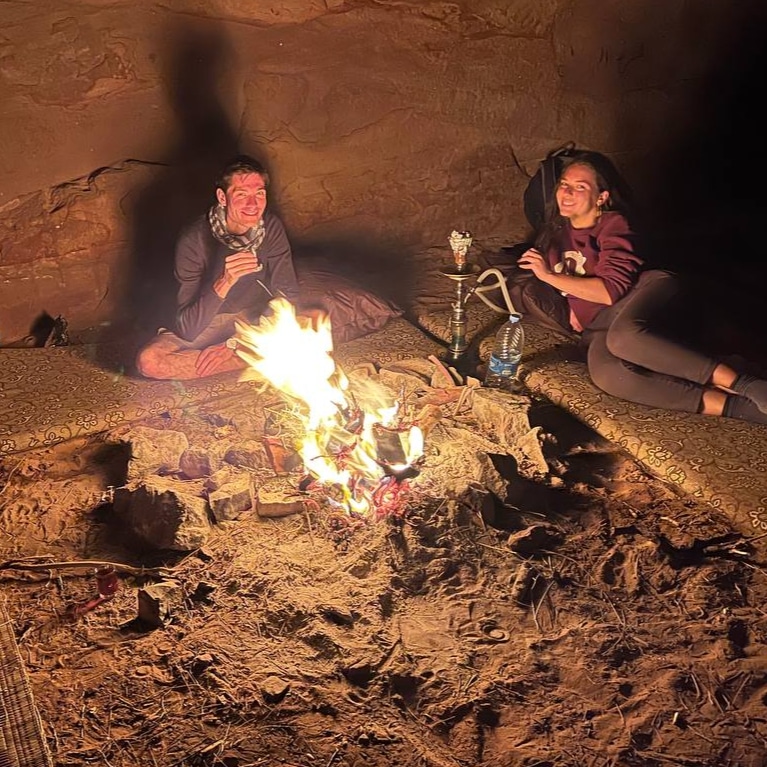 Outdoor camping in Wadi Rum