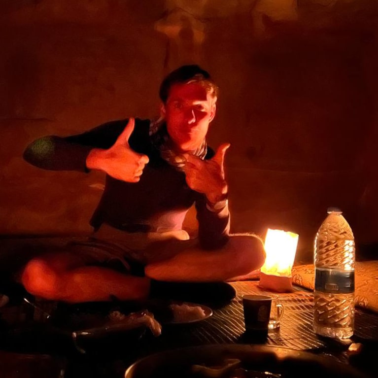 Cave camping in Wadi Rum
