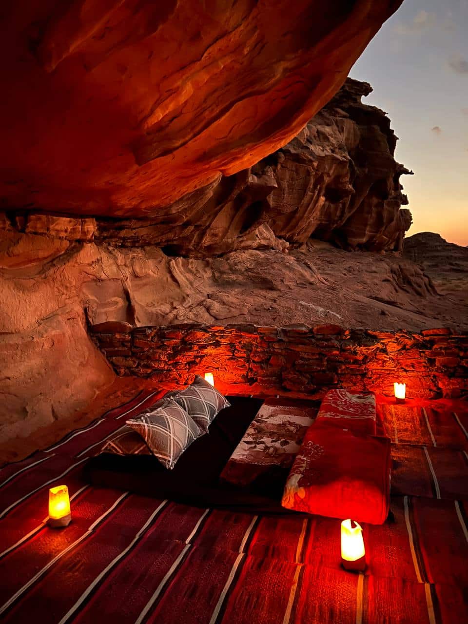 Desert landscape in Wadi Rum