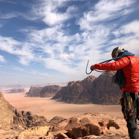 rock climbing tours wadi rum jordan